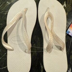 Havaianas Women's White Flip Flops